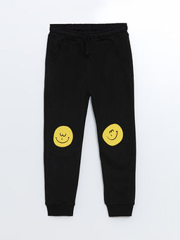 Bisiklet Yaka Bask?l? Erkek Bebek Sweatshirt ve E?ofman Alt 2li Tak?m