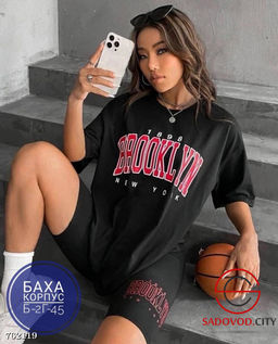 Женский костюм двойка футболка шорты - Bruno фото 5