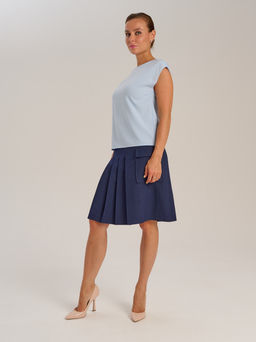 юбка из костюмной ткани с добавлением шерсти - Трика фото 3