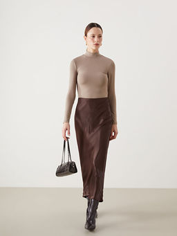 Standart Fit Saten Kad?n Etek