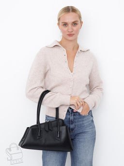 Сумка женская кожаная 6006L black Polina&Eiterou  в Новосибирске