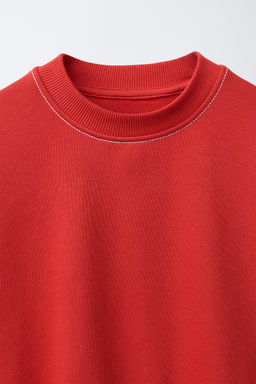 CONJUNTO CAMISETA Y BERMUDA FELPA PESPUNTES / Rojo - Zara фото 6