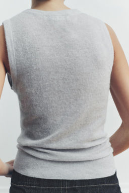 FINE KNIT WOOL AND ALPACA BLEND TOP - Zara фото 4