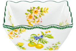 Салатник 16*16*8 см 1 л Лимоны квадрат глубокий, фарфор NEW BONE CHINA - Elan gallery фото 6