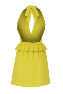 Trendyolmilla Yag Yesil Midi Dokuma 100% Pamuk Plaj Elbise TBESS25EL00111 фото 6