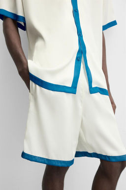 PRINTED SATIN BERMUDA SHORTS - Zara фото 6