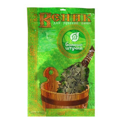 Веник березовый с полынью в уп. "Банные штучки", 36см