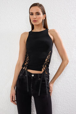 Siyah Kurdele Detayl? Orme Bluz TPRSS25BZ00031