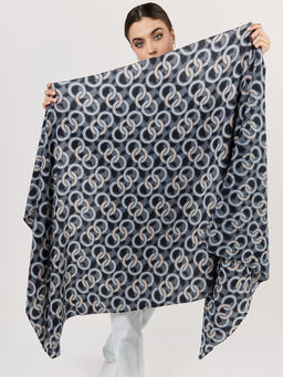 Большой, мягкий, тонкий и очень нежный двусторонний палантин с рисунком - Tantino фото 3