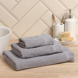 Полотенце махровое LoveLife Fringe 70х130 см, цвет серый, 100% хлопок, 380 гр/м2