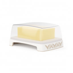 Цена за 2 шт. Масленка "Эстетика" (бело-бежевый) М8741