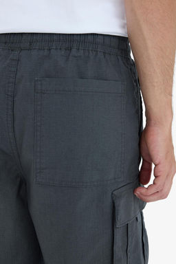 Kargo Fit Gabardin Bermuda _ort - Defacto фото 7