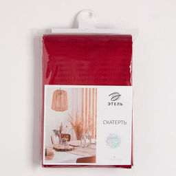 Скатерть Этель Shine 150*250 +/-3см, цв.бордовый, пл. 192 г/м2, хл с ВГМО  фото 4