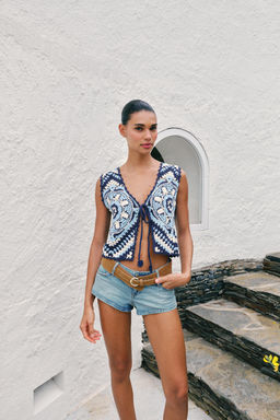 SHORTS Z1975 DENIM CINTUR?N / Azul medio