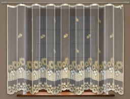 Готовые шторы арт. 219420/160, ПОДСОЛНУХИ, золотистая пряжа, 160 см высота Х 315 см ширина, на универсальной ленте