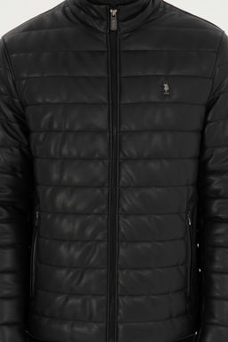 Мужская черная кожаная куртка Неожиданная скидка в корзине - U.s. polo assn фото 13