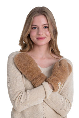 Варежки меховые на резинке ВАНИЛЬ - Woollamb фото 46