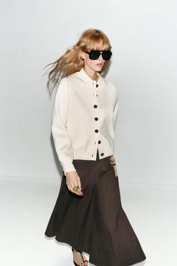 CONTRAST BUTTON CARDIGAN - Zara фото 3