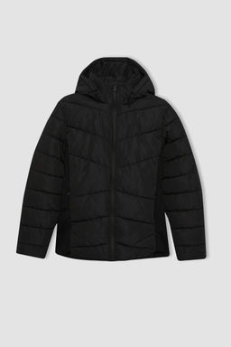 Водоотталкивающее пальто приталенного кроя DeFactoFit с капюшоном  фото 10