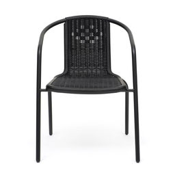 Стул садовый, 73×61×53 см, пластиковый, чёрный