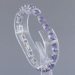 Александрит, браслет Джуди, покрытие родий, длина 17,5см - Agat77 фото 2