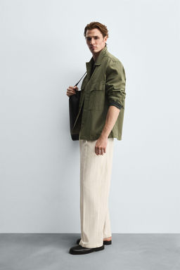PLEATED STRIPED TROUSERS - Zara фото 4