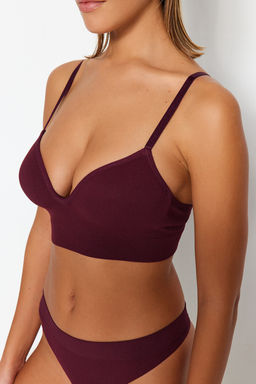 TRENDYOLMILLA Siyah Seamless/Dikissiz Ip Ask?l? Dolgusuz Balensiz Kapl? Bralette Orme Sutyen THMAW22SU0043  фото 46
