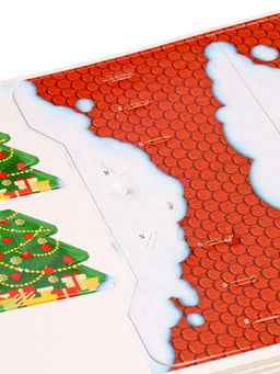 Уценка Конструктор из пенокартона 3D Новогодние чудеса, домик - ночник, 18 деталей