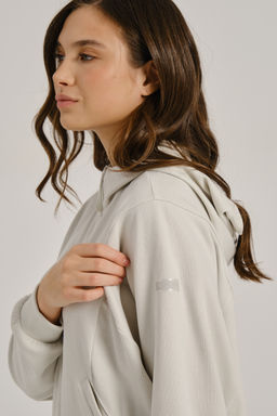 Толстовка на молнии Серо-бежевый COMMUTE Knit Track Top - Anta фото 3