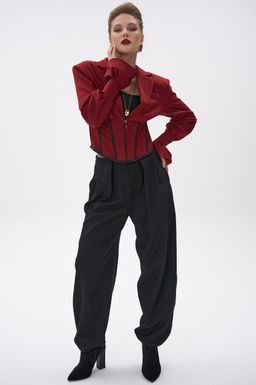 Пиджак  корсет Джуди (бордовый) - Эльза фото 8