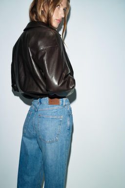Z.08 BELTED WIDE-LEG CROPPED JEANS - Zara фото 11