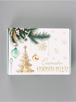Коробка подарочная, самосборная «Золотой Новый год»,30.7×22×9.5 см