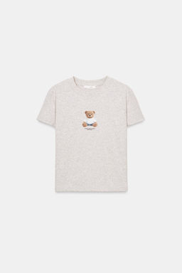 CAMISETA MANGA CORTA OSO / Gris vigor? - Zara фото 5