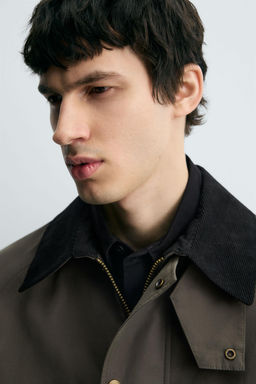 CONTRAST COLLAR TECHNICAL JACKET - Zara фото 6