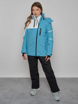 Горнолыжный костюм женский зимний голубого цвета 02321Gl - Chunmai фото 4