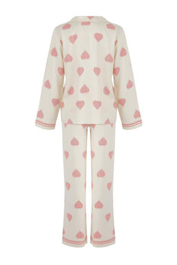 Ekru %100 Pamuklu Kapli Dokuma Pijama Tak?m? THMAW26PT00025 - Trendyolmilla фото 8