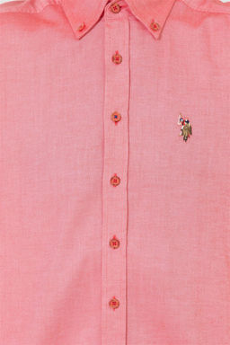 Мужская красная базовая рубашка с длинным рукавом Неожиданная скидка в корзине - U.s. polo assn фото 6