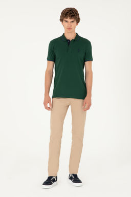 Мужские брюки песочного цвета из парусины