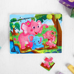 Пазл Слоники 12 элементов 0,414,511 см - Simaland фото 2