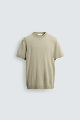 CAMISETA PUNTO REGULAR FIT B?SICO / Verde claro - Zara фото 6