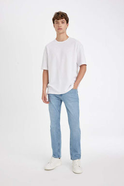 Джинсовые брюки Sergio Regular Fit Normal Mold с нормальной талией и зауженными штанинами - Defacto фото 3