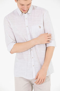 U. S. Polo Assn Мужская рубашка с длинным рукавом Stone - U.s. polo assn фото 20