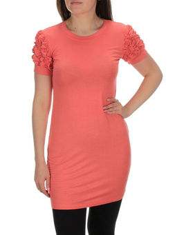 17251 CORAL Туника женская (92% вискоза, 8% эластан)