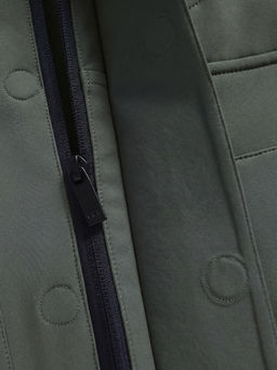 Ветровка мужская софтшелл виндстоппер с капюшоном спортивная цвета хаки 9617_1Kh