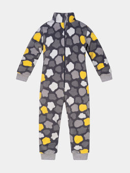Комбинезон детский флисовый серый разводы
