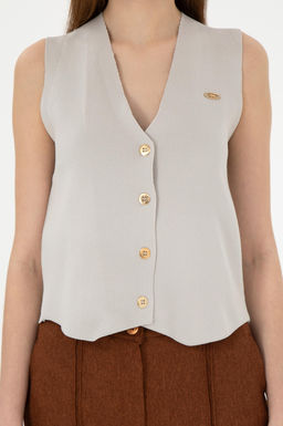 Женский трикотажный жилет с камнями Неожиданная скидка в корзине - U.s. polo assn фото 6