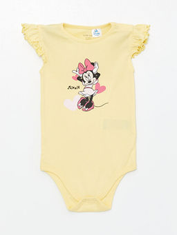 Bisiklet Yaka K?sa Kollu Minnie Mouse Bask?l? K?z Bebek ??t??tl? Body 2li - Waikiki фото 2