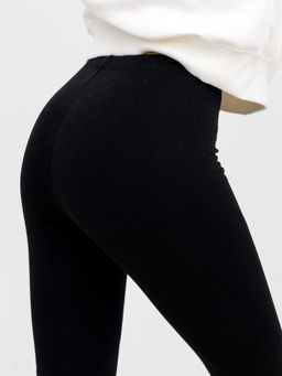 Меховые женские легинсы в черном цвете черный 142273 - Mark formelle фото 7