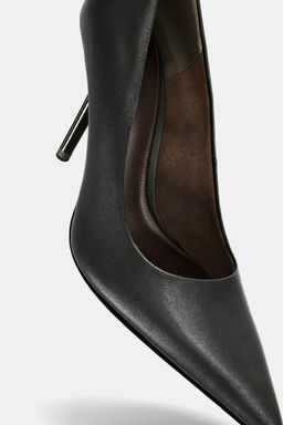 LEATHER HIGH-HEEL SHOES - Zara фото 7