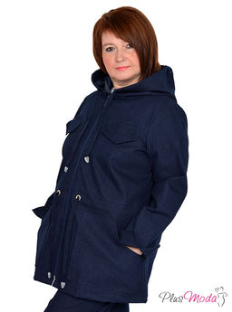 Парка с капюшоном Модель №924 размеры 44-84 - Plusmoda фото 4